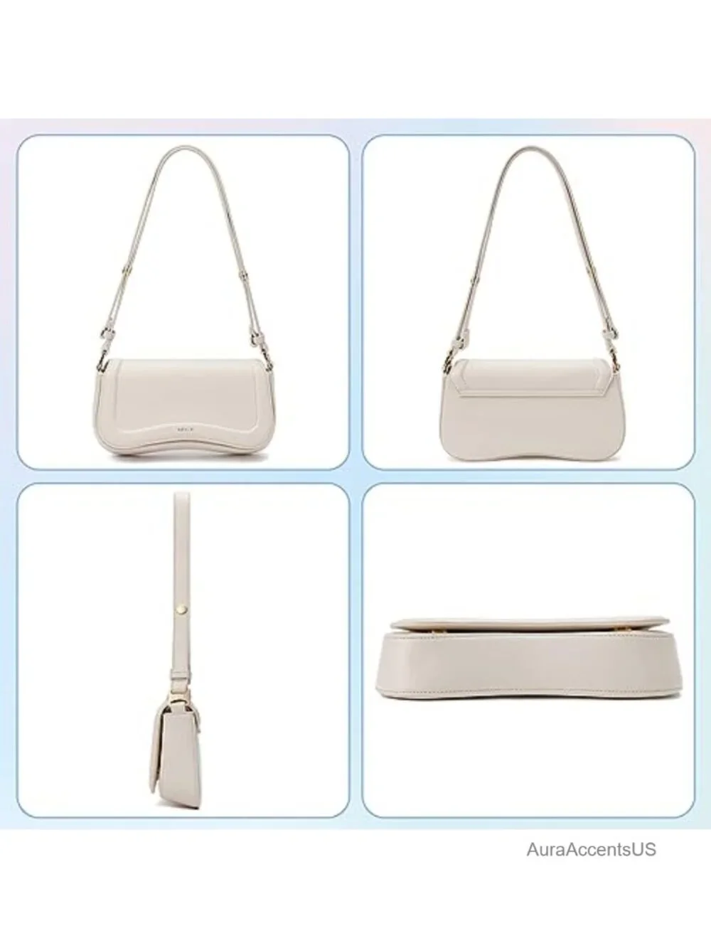 Waterproof Leather Hobo Crossbody Purse Shoulder Bag Clutch Tote